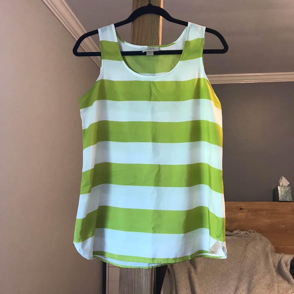 Green/White Striped LOFT Tank
